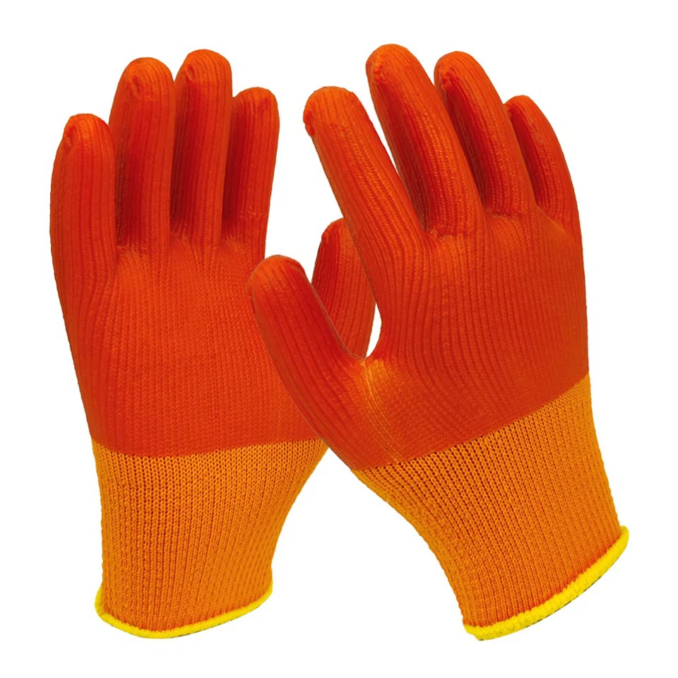 PVC Full Orange Gloves